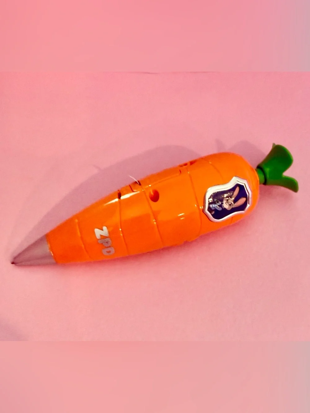 Carrot Shaped Recorder Pen Kids Toy - Orange and Green